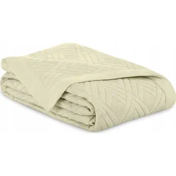 Přehoz na lůžko Přehoz na postel AmeliaHome mikrovlákno 240 cm x 260 cm béžový