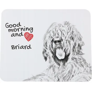 Podložka pod myš Francouzský ovčák Briard podložka pod myš se psem, s Vaší fotografií