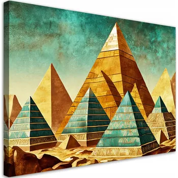 Obraz Obraz na plátně, Pyramidy Egypt abstrakce 60x40