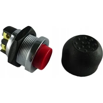 vypínač Tlačítkový spínač klaksonu a startéru 2 piny, kovové tělo