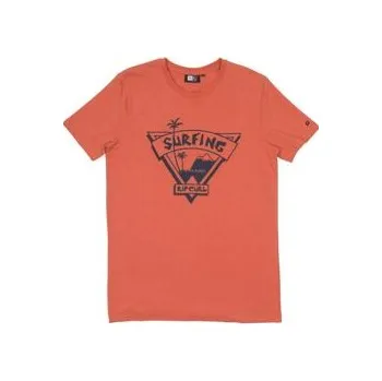 Pánské tričko Tričko Rip Curl GET TROPICAL TEE Hot Coral Marle velikost XL