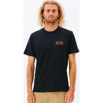 Pánské tričko Tričko Rip Curl SURF REVIVAL REPEATER TEE Black velikost XXL