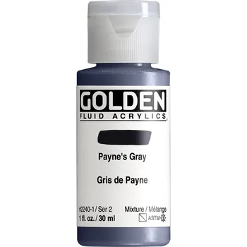 Výtvárné potřeby Akrylová barva Golden Fluid - 2240 Payne's Gray Objem: 30 ml