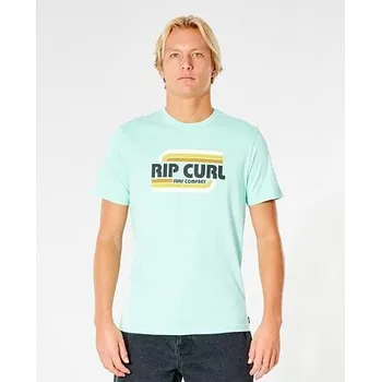Pánské tričko Tričko Rip Curl SURF REVIVAL YEH MUMMA TEE Washed Aqua velikost S