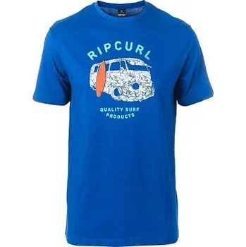Pánské oblečení Tričko Rip Curl VAN ALLOVER TEE True Blue velikost XXL
