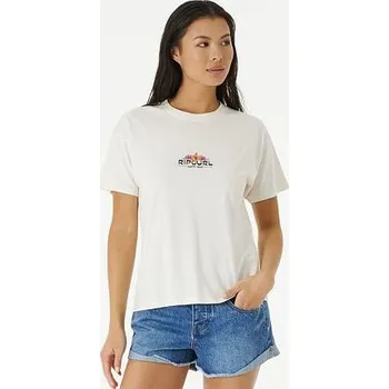 Pánské tričko Tričko Rip Curl BRIGHTER SUN RELAXED TEE Bone velikost XS