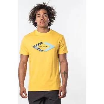 Pánské tričko Tričko Rip Curl QUOTED S/S TEE Washed Yellow velikost XXL