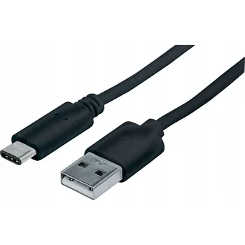 Datový kabel Kabel Manhattan USB - USB typ C 1 m černý