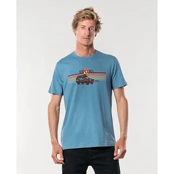 Tričko Rip Curl KLAXON S/S TEE Dusty Blue velikost L