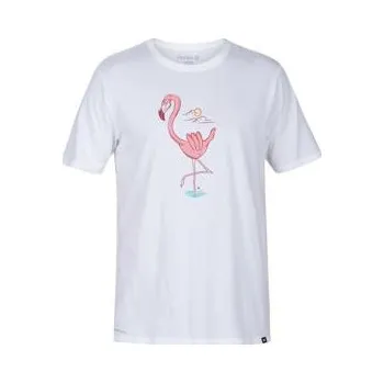 Pánská móda Tričko Hurley DF SHAKA FLAM TEE SS White velikost S