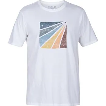 Pánské tričko Tričko Hurley BNZ PRISM BURST TEE SS White velikost M