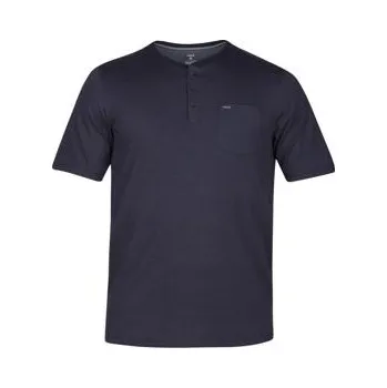 Pánské tričko Tričko Hurley DRI-FIT LAGOS HENLEY 3.0 Black velikost L