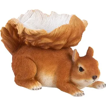 Zahradní dekorace Zvířátka a postavy OUTDOOR TRUE TO NATURE Krmítko Veverka, 18,5 x 12 x 13 cm (DOPRODEJ)|Esschert Design