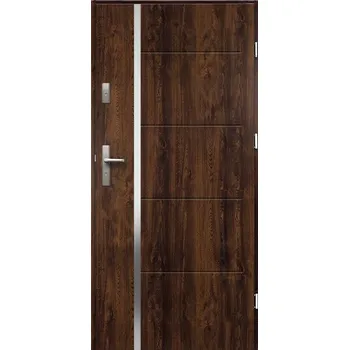 Vchodové dveře Vchodové venkovní dveře 80 cm pravé ořech 55 mm OTEVÍRANÉ VEN