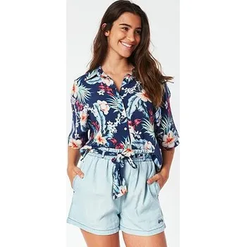 Pánská košile Košile Rip Curl BLISS BLOOM SS SHIRT Dark Blue velikost XS