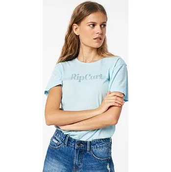 Pánská móda Tričko Rip Curl RE-ENTRY STANDARD TEE Blue velikost S