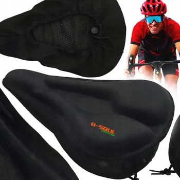 Sedlo na kolo MĚKKÁ 3D PODLOŽKA NA SEDLO JÍZDNÍHO KOLA S PĚNOU - GEL POTAH