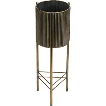 Stojan na květiny Stojan na květináč Fly, kov, zlatá/antik, 21,5x21,5x60cm (DOPRODEJ)|Ego Dekor