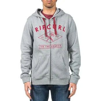Pánská mikina Mikina Rip Curl SURF PALM CROSS HZ FLEECE Beton Marle velikost L
