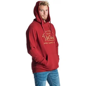 Pánská mikina Mikina Rip Curl SURF SUPPLY CO. FLEECE Red velikost XXL