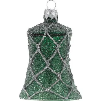 Vánoční dekorace Ozdoba vánoční, zvonek, zelená, 5,5cm (DOPRODEJ POSLEDNÍCH KOUSKŮ) - BALENÍ OBSAHUJE 6 ks!|Ego Dekor