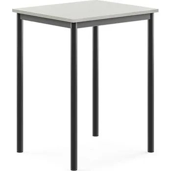 Jídelní stůl Stůl BORÅS, 700x600x900 mm, antracitově šedé nohy, HPL deska, šedá