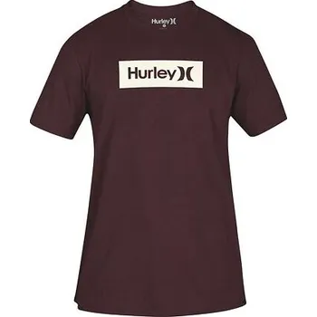 Pánské tričko Tričko Hurley CORE O&O BOXED S/S TEE Mahogany velikost L