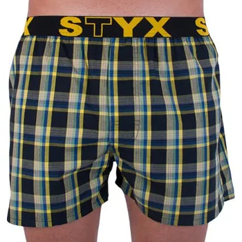 Pánské spodní prádlo Spodní prádlo Styx SPORT Černá/Žlutá velikost M