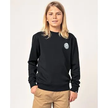Chlapecká mikina Mikina Rip Curl OS CREW FLEECE Black velikost 12