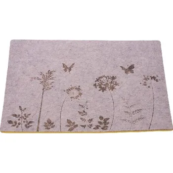 prostírání Prostírání Luční traviny, plsť, béžová/hnědá, 38x38x0,8cm (DOPRODEJ)|Ego Dekor