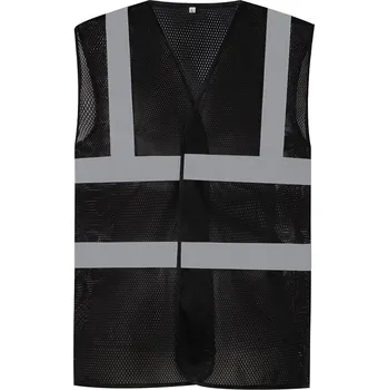 pracovní vesta Yoko Vesta HVW120 Hi-Vis, síťovaná, výstražná COT79W12000213-black 3XL Černá