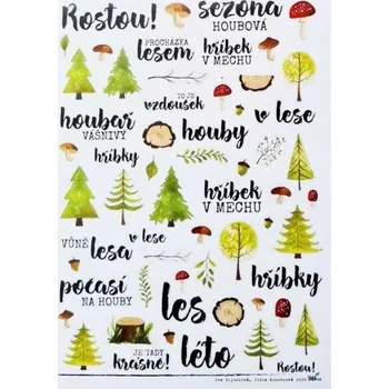 samolepka Samolepky A5: Na houby, les