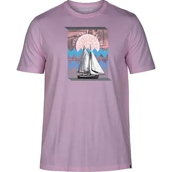 Pánské tričko Tričko Hurley BNZ BOAT TRIP S/S Pink Gaze velikost S