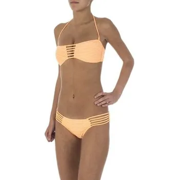 Dámské plavky Plavky Rip Curl SPELLBOUND BANDEAU SET Light Orange velikost XS