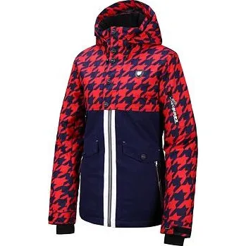 Pánská softshellová bunda Bunda Rehall BELLAH Houndstooth Navy & Red velikost XS