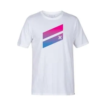 Pánské tričko Tričko Hurley ICON SLASH GRADIENT TEE SS White velikost L