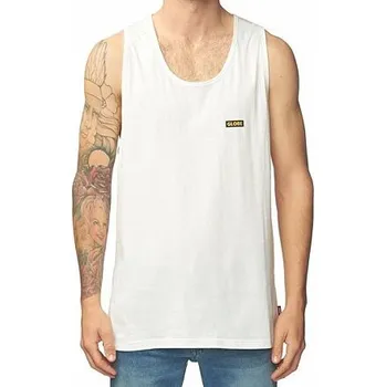 Pánské tričko Tričko Globe STICKER II SINGLET Milk velikost L