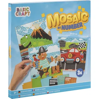 kreativní sada Rappa Kreativní set mozaika podle čísel 3 karty/obrazy 22x22 cm