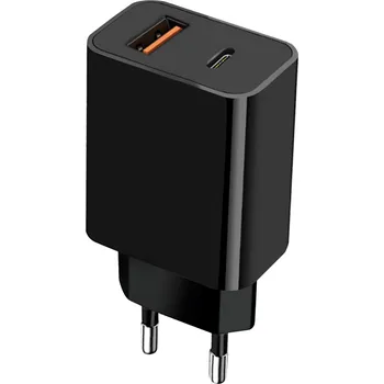 Síťová nabíječka USB + USB-C QC3.0 PD 20W