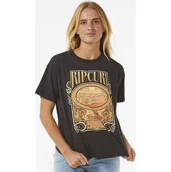 Tričko Rip Curl LONG DAYS RELAXED TEE Washed Black velikost S