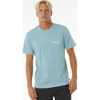 Tričko Rip Curl STAPLER TEE Dusty Blue velikost L