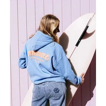 Pánská móda Mikina Rip Curl SURF PUFF HERITAGE HOOD Mid Blue velikost L