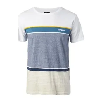 Pánská móda Tričko Rip Curl STRIPES TEE Optical White velikost XXL