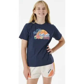 Dámské tričko Tričko Rip Curl LOW TIDE TEE- GIRL Navy velikost 12