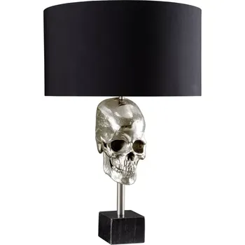 Lampička Stolní lampa SKULL 56 CM stříbrná