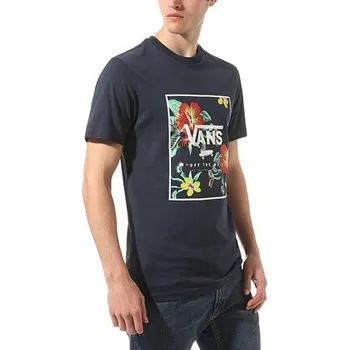 Pánská móda Tričko Vans PRINT BOX SS Dress Blues Trap Floral velikost M