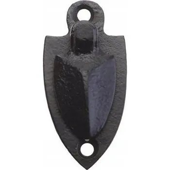 Dveřní kování Štítek na klíč s klapkou ocelový černý Kovaný 30x64mm pro brány branky