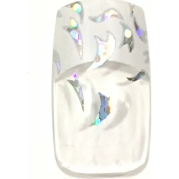 TIPSY UMĚLÉ NEHTY MANIKÚRA VZORY LASEROVÝ EFEKT 10 Ks + LEPIDLO DÁREK