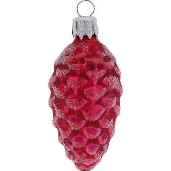 Vánoční dekorace Ozdoba vánoční šiška, červená, (DOPRODEJ POSLEDNÍCH KOUSKŮ) - BALENÍ OBSAHUJE 6 ks!|Ego Dekor