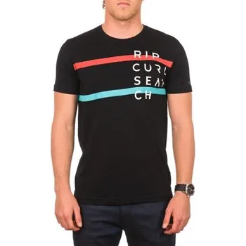 Tričko Rip Curl OWEN LINES S/S TEE Black velikost S